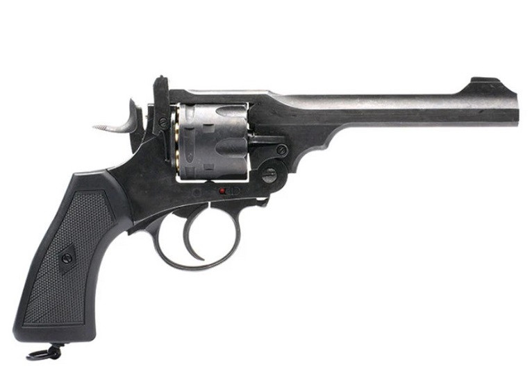 Rewolwer WEBLEY MKVI .455 Service kal.5,5 mm Diabolo łuski 6-strzał. lufa 6" CO2 Battlefield Ekp do17J - zdjęcie 2