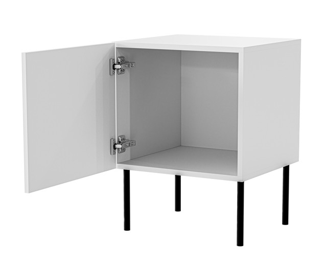 Szafka nocna 2sz PALAZZO BIS 45x39xH59 biały mat - zdjęcie 3
