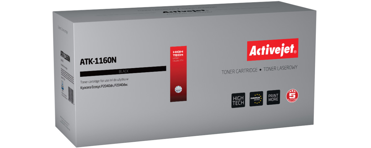 Activejet ATK-1160N Toner do drukarki Kyocera, Zamiennik Kyocera TK-1160; Supreme; 7200 stron; czarny. - zdjęcie 6