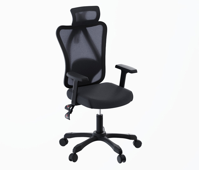 GEMBIRD BIUROWY FOTEL ERGONOMICZNY ONYX CZARNY - zdjęcie 1