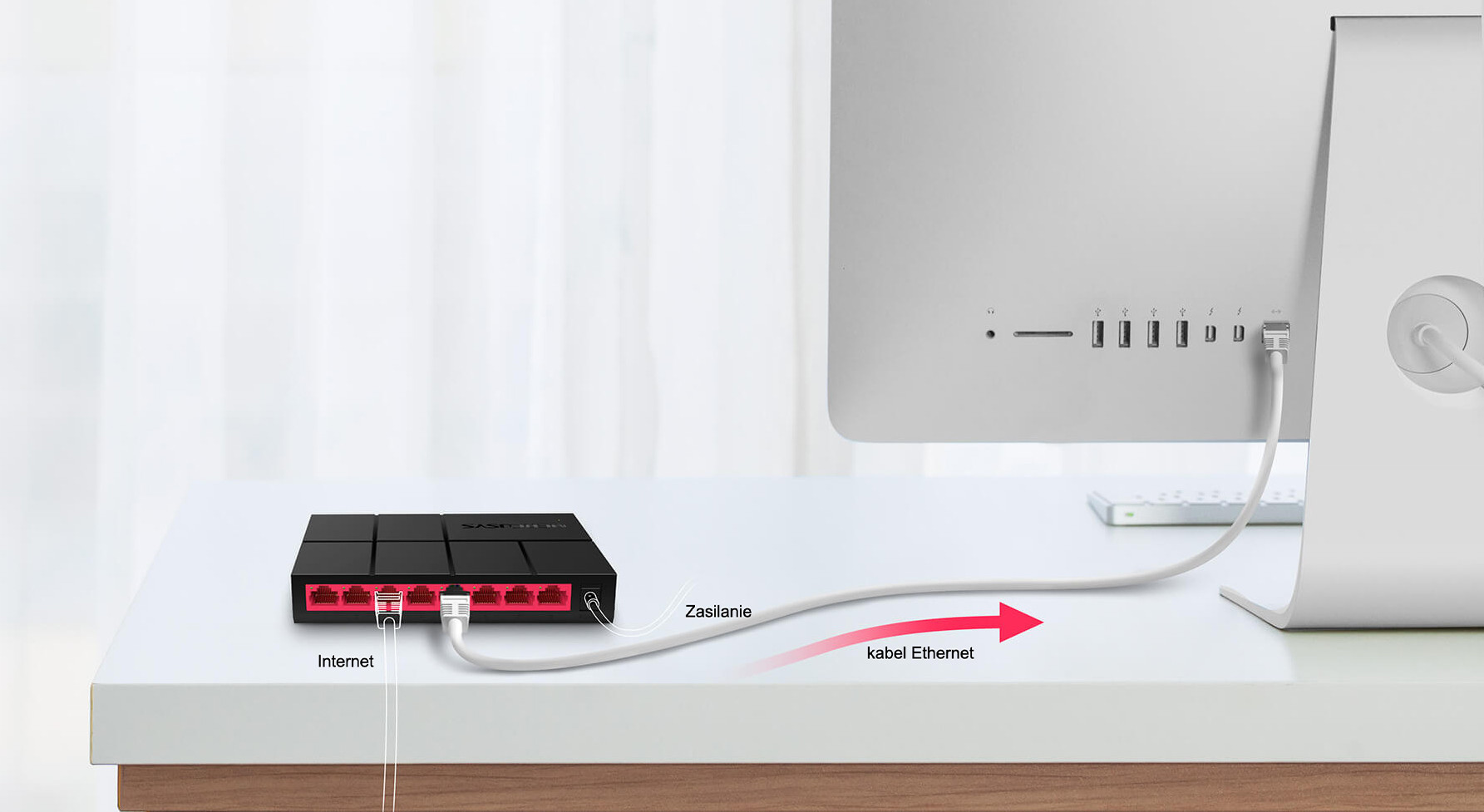 Switch Mercusys MS108G - zdjęcie 4