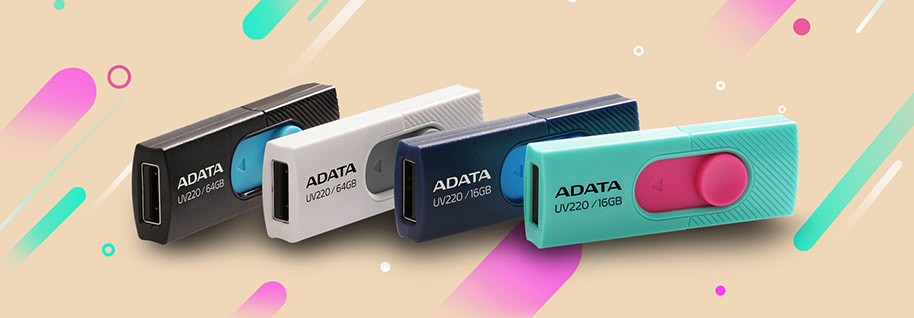 ADATA FLASHDRIVE UV220 32GB USB 2.0 WHITE/GRAY - zdjęcie 2