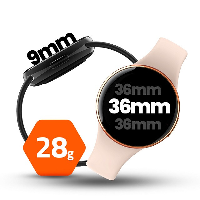 Smartwatch damski Manta Livia Mini złoty - zdjęcie 2