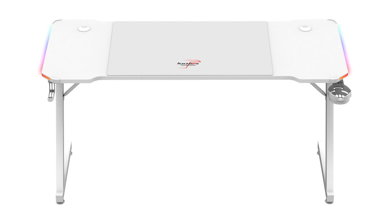Biurko gamingowe Huzaro Hero 3.3 White RGB - zdjęcie 4