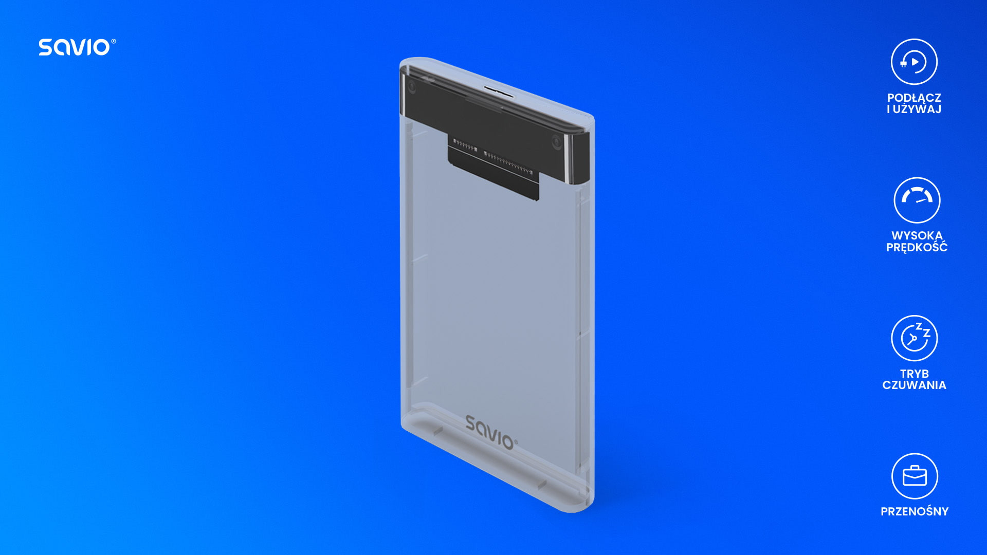 SAVIO ZEWNĘTRZNA OBUDOWA NA DYSK HDD/SDD 2,5", USB - zdjęcie 2