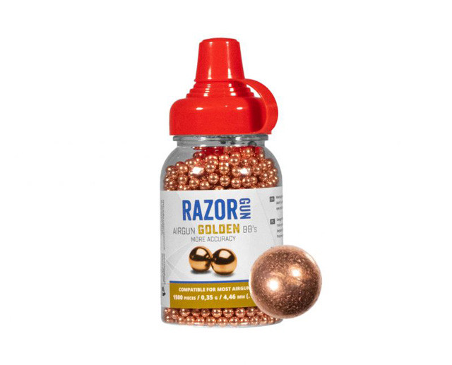 Śrut 4,46 mm BBs RazorGun Golden kulka stalowa1500 - zdjęcie 1