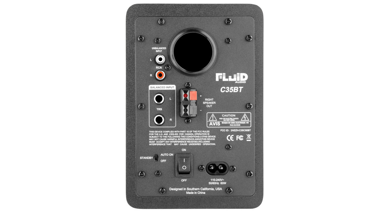 Fluid Audio C35BT - Aktywny 3.5"-calowy dwudrożny monitor referencyjny studyjny z Bluetooth (para) - zdjęcie 4