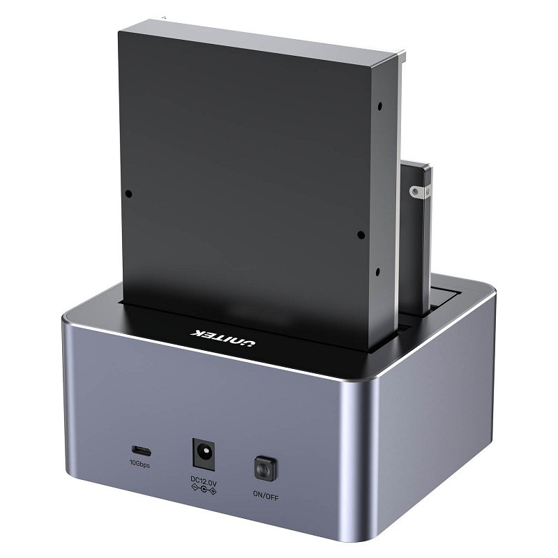 UNITEK STACJA KLONUJĄCA 2X SATA 2,5"3,5" USBC 10GB - zdjęcie 2