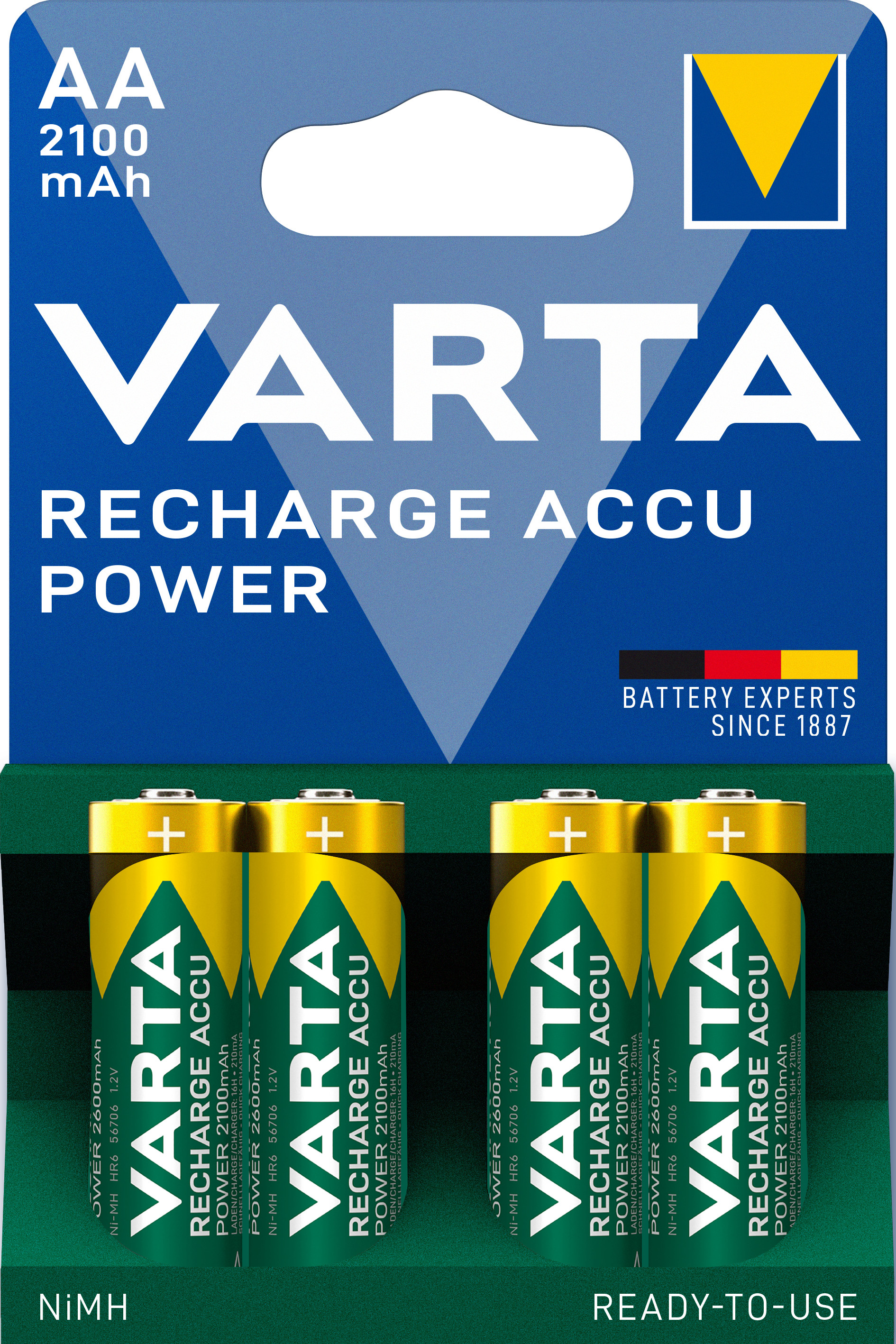 VARTA AKUMULATOR HR6/AA 2100MAH READY2USE 4 SZT. - zdjęcie 1