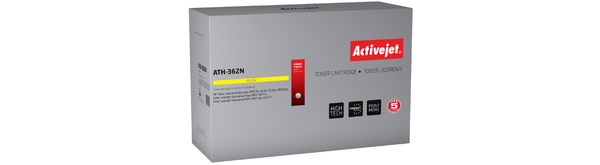 Activejet ATH-362N Toner do drukarki HP, Zamiennik HP 508A HP508A CF362A; Supreme; 5000 stron; żółty. - zdjęcie 6