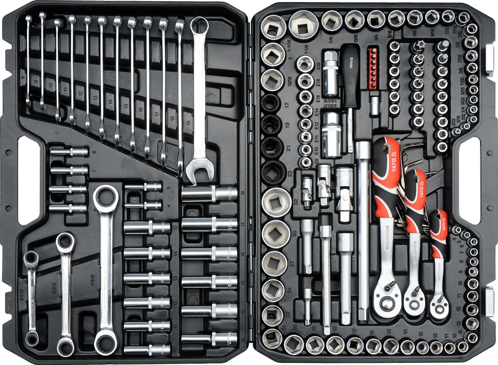 Zestaw kluczy XXL YATO 150szt. 1/4"-3/8"-1/2" 38811 - zdjęcie 2