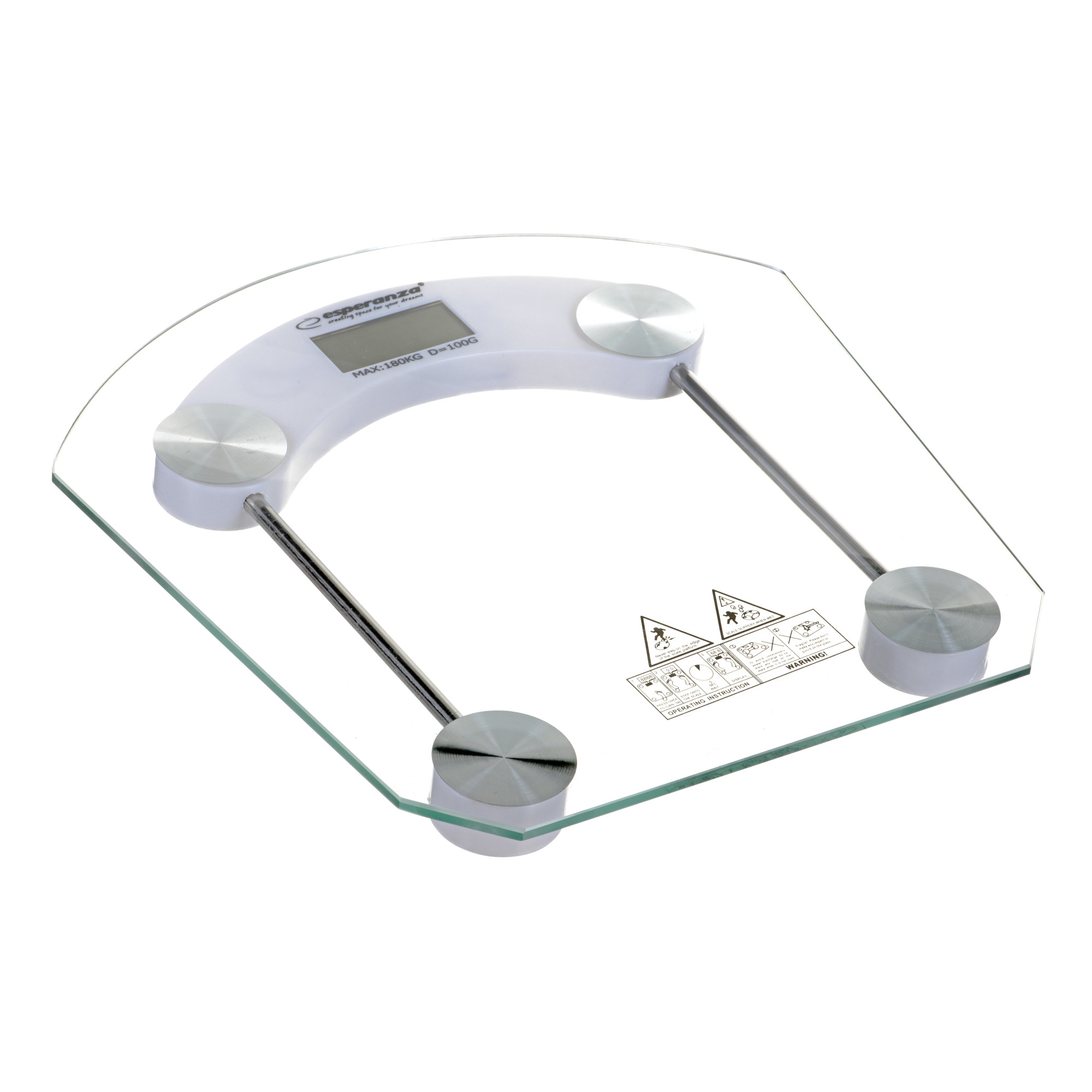 Waga Łazienkowa Esperanza Pilates EBS008W (przezroczysty/biały) - zdjęcie 1