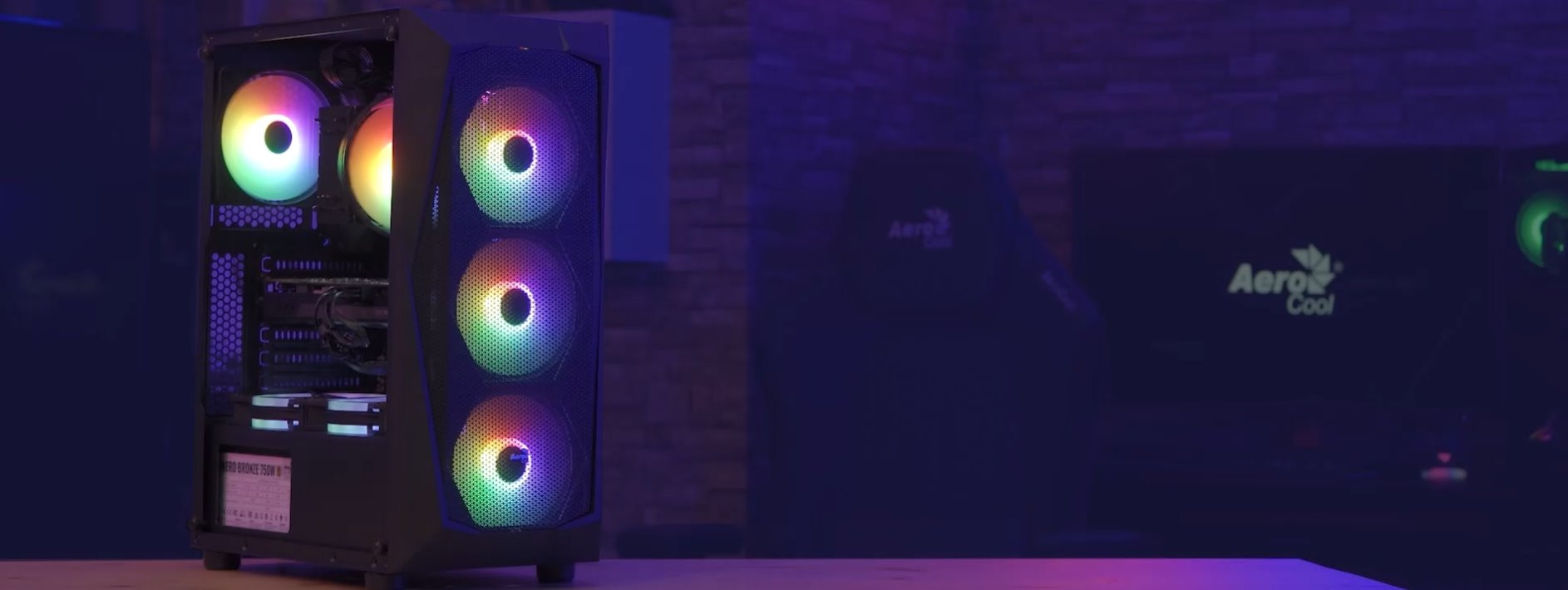 OBUDOWA AEROCOOL PGS FALCON-A-BK-V1 FRGB - zdjęcie 1