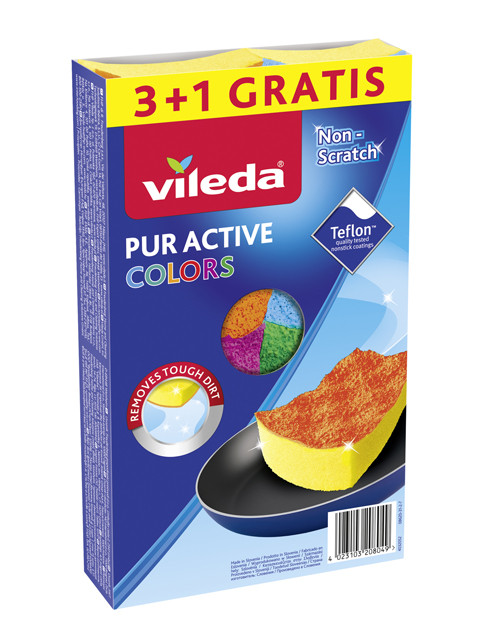 Zmywak Vileda Pur Active Colors 4 szt. - zdjęcie 1