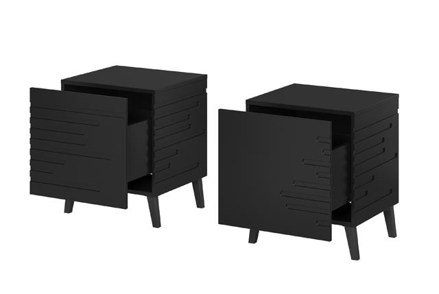 Szafka nocna NOVA 44x40x52 czarny mat - zdjęcie 1
