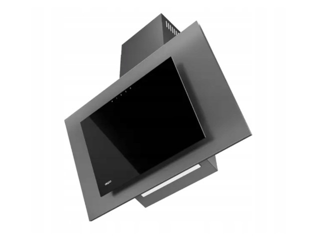 Okap AKPO WK-4 NERO 2.0 60 SZARY/CZARNE SZKŁO T300 Liniowy LED/Siłownik - zdjęcie 1