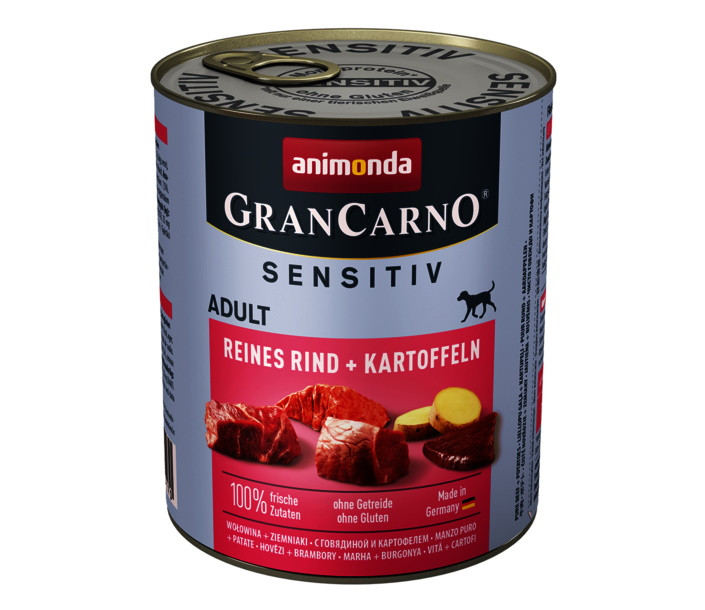 ANIMONDA GranCarno Adult Sensitiv Wołowina z ziemniakami - mokra karma dla psa - 800g - zdjęcie 1