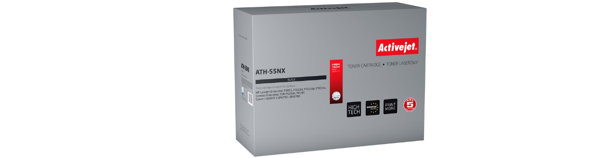 Activejet ATH-55NX Toner do drukarek HP, Canon, Zamiennik HP 55X CE255X, Canon CRG-724H; Supreme; 12500 stron; czarny. - zdjęcie 6