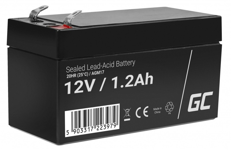GREEN CELL AKUMULATOR ŻELOWY AGM17 12V 1,2AH - zdjęcie 1