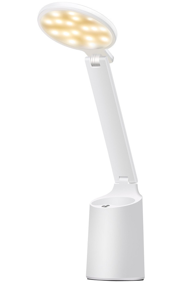 Nowoczesna lampka na biurko LED Activejet FUTURE biała z wbudowaną baterią akumulatorem wielokrotnego ładowania - zdjęcie 2