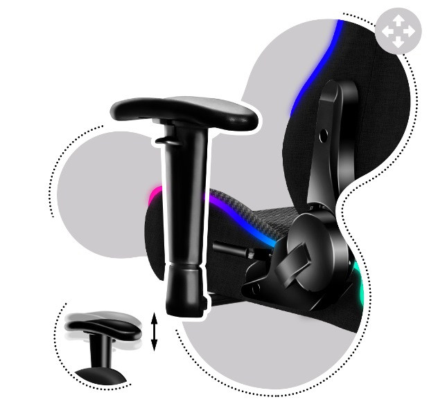 Fotel gam. dla dziecka Huzaro Ranger 6.0 RGB Mesh - zdjęcie 11
