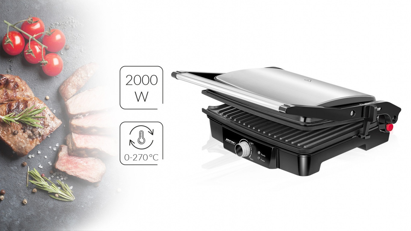Grill elektryczny, kontaktowy MPM MGR-09M - zdjęcie 1