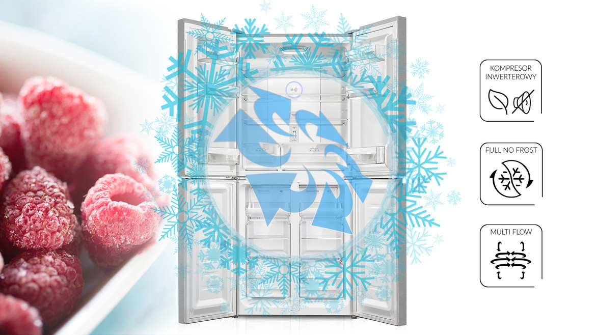 Chłodziarko-zamrażarka Multi Door MPM-434-SBF-04 inox - zdjęcie 3