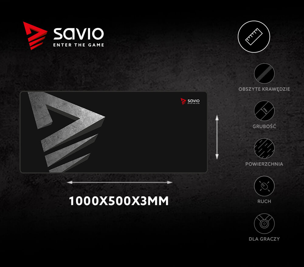 SAVIO PODKŁADKA POD MYSZ PRECISSION CONTROL GPCXXL - zdjęcie 4
