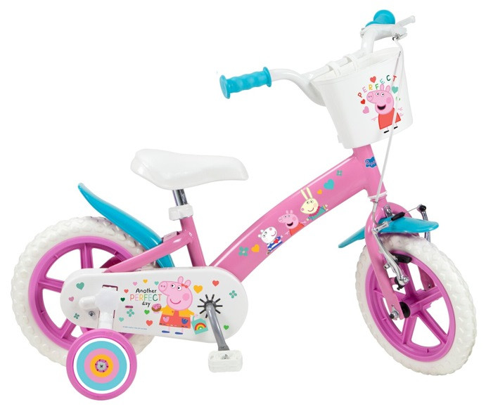 Rower dziecięcy 12" Świnka Peppa różowa 1195 Pink TOIMSA - zdjęcie 1
