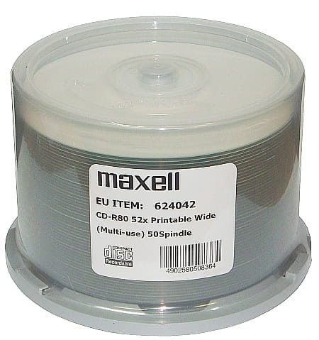 MAXELL CD-R 700MB 50 szt.t 52x80 min, spindel, płyta do nadruku - zdjęcie 1