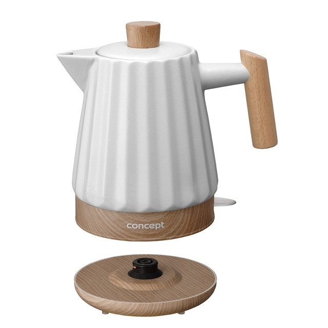 Czajnik elektryczny ceramiczny RK0090 CONCEPT biały - zdjęcie 2