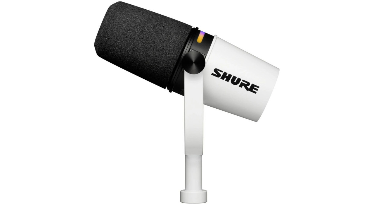 Shure MV7+-W - Mikrofon lektorski/wokalny ze złączem XLR/USB-C Biały - zdjęcie 2