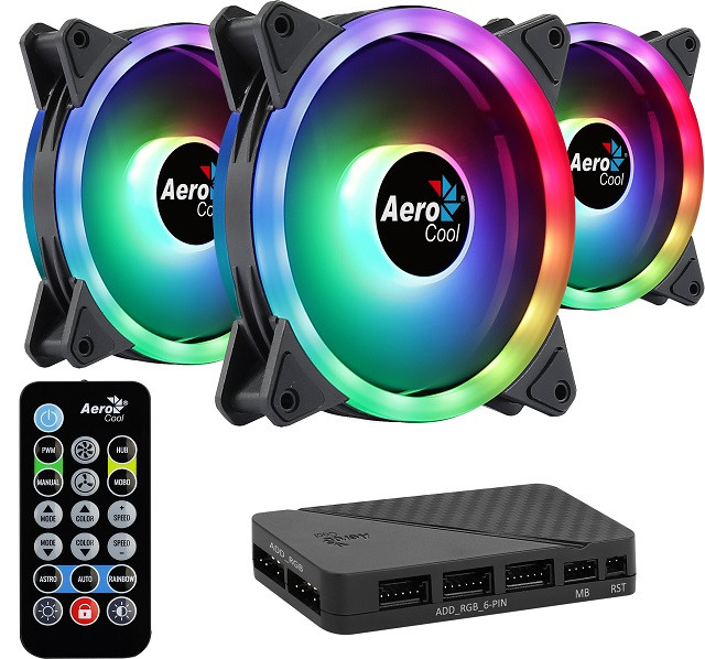 WENTYLATOR AEROCOOL PGS DUO 12 PRO ARGB (3x120) - zdjęcie 1