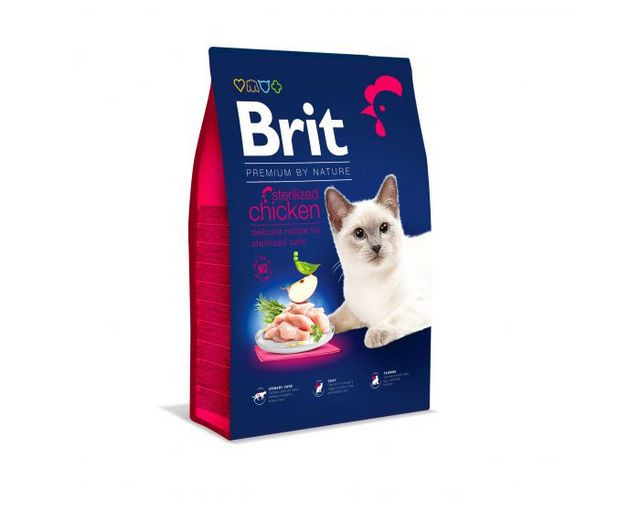 BRIT Dry Premium By Nature Sterilized z kurczakiem - sucha karma dla kotów - 1,5 kg - zdjęcie 1