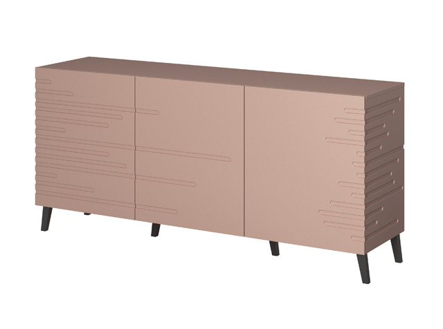 Komoda NOVA 155x40x72 róż mat - zdjęcie 1