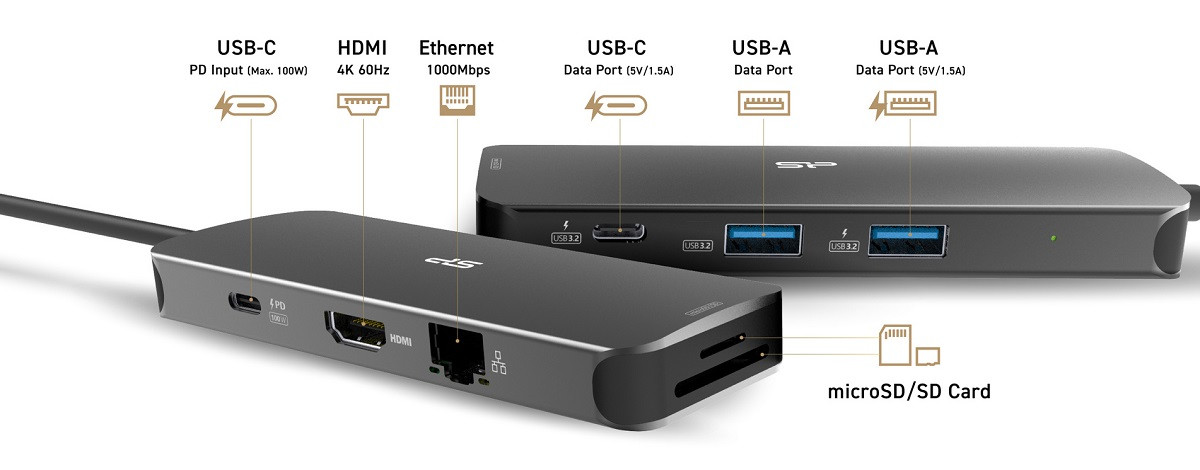 Stacja dokująca Silicon Power SR30 8in1 - zdjęcie 2