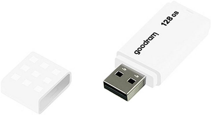 GOODRAM FLASHDRIVE 128GB UME2 USB 2.0 WHITE - zdjęcie 1