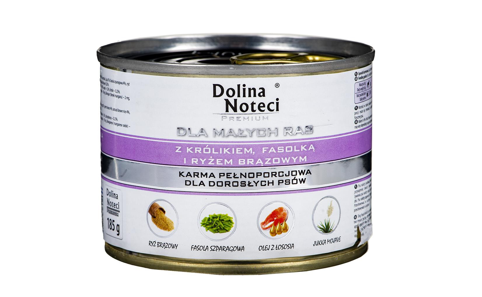 DOLINA NOTECI Premium z Królikiem, fasolką i ryżem - mokra karma dla psa - 185 g - zdjęcie 1