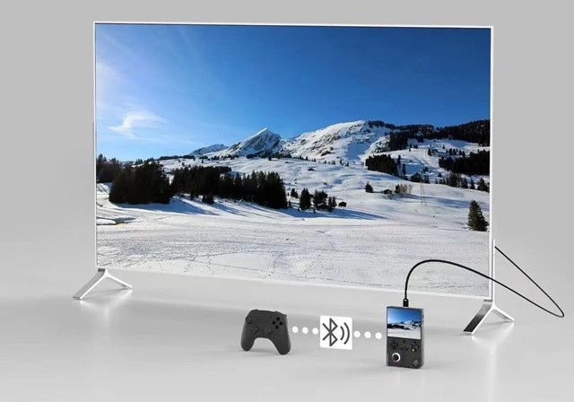 Przenośna konsola retro ANBERNIC RG 40xx V BLACK TRANSPARENT - zdjęcie 6