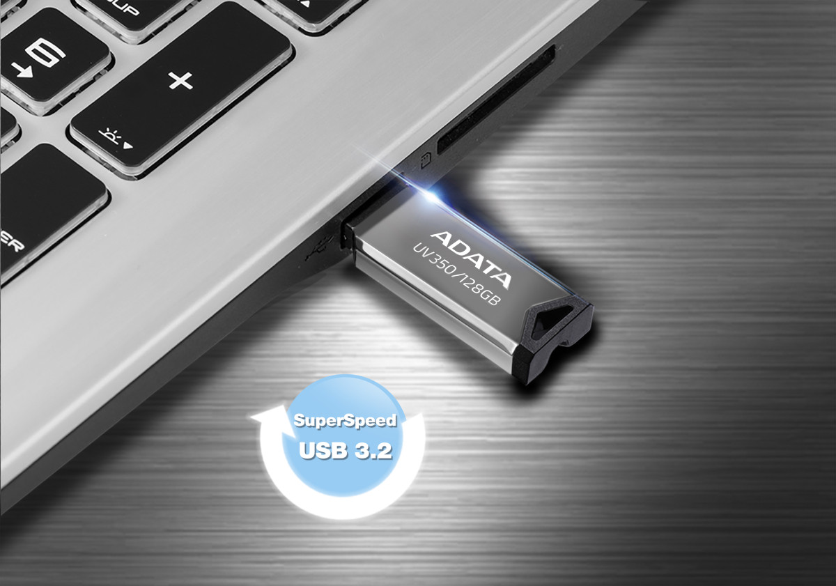 ADATA FLASHDRIVE UV350 128GB USB3.1 Metallic - zdjęcie 2