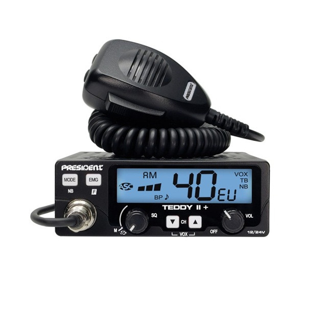 CB Radio PRESIDENT Teddy II+ 12/24V + ASC 7 kolorów AM/FM - zdjęcie 5