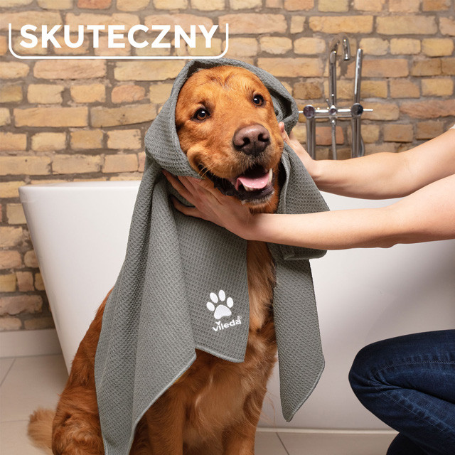 VILEDA Pet Pro XL Ręcznik z mikrofibry dla zwierząt - 100x65 cm - zdjęcie 3