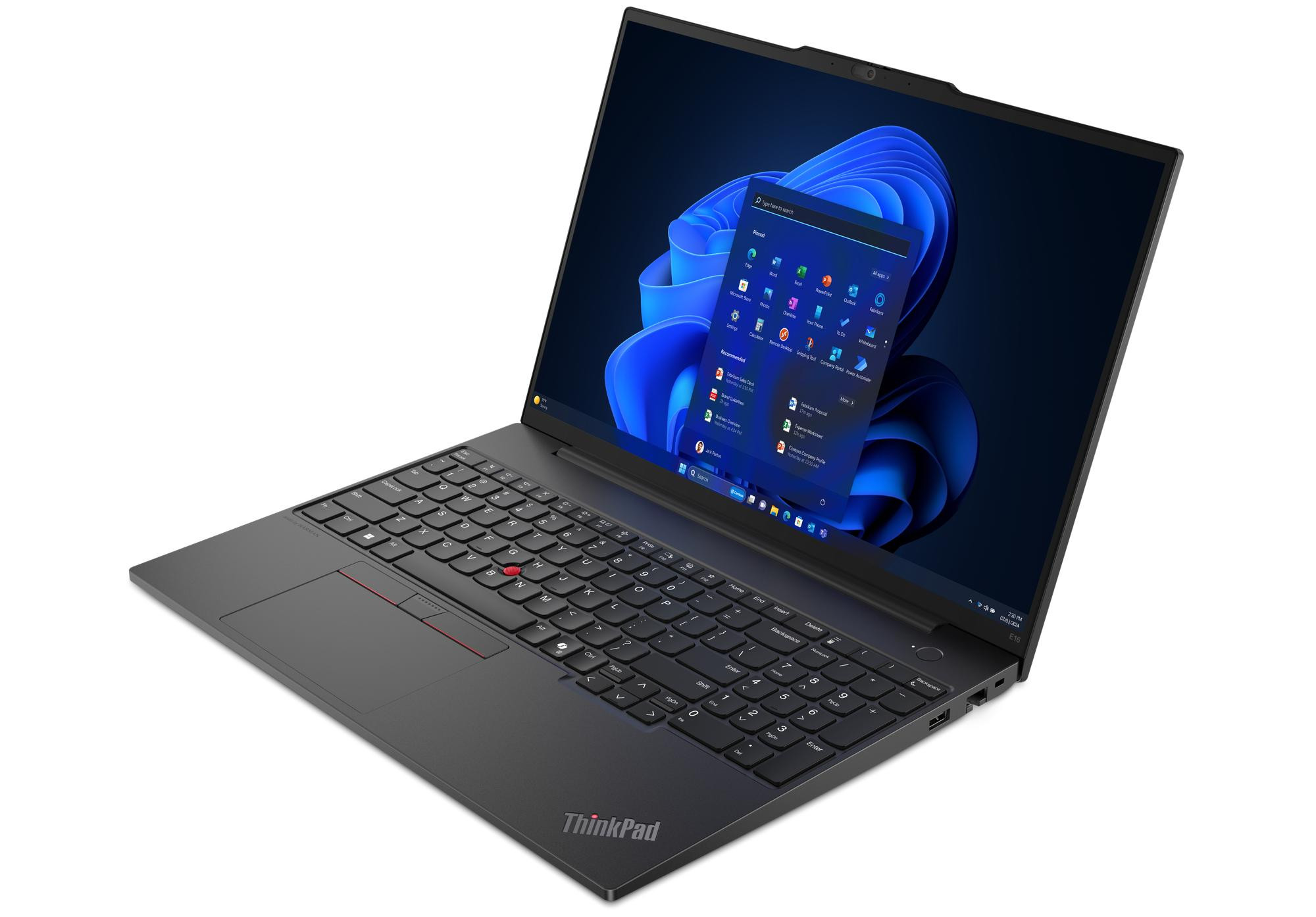 Lenovo ThinkPad E16 G2 Core Ultra 5 125U 16.0"WUXGA IPS 300nits AG 16GB DDR5 SSD512 Arc 57Wh W11Pro 3Y OnSite Graphite Black - zdjęcie 4