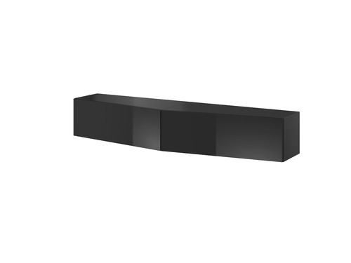 Szafka RTV VIGO SLANT 180cm (2x90) czarny/czar.poł - zdjęcie 2