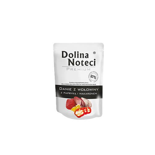 DOLINA NOTECI Premium danie z wołowiny z papryką i makaronem - mokra karma dla psa - 300g - zdjęcie 1