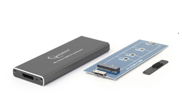 GEMBIRD OBUDOWA USB 3.0 NA DYSK SSD M.2, CZARNA - zdjęcie 1