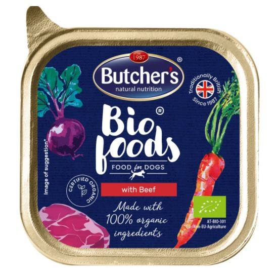 BUTCHER'S BIO Foods - mokra karma dla psa z wołowiną - tacka 6x150g - zdjęcie 1