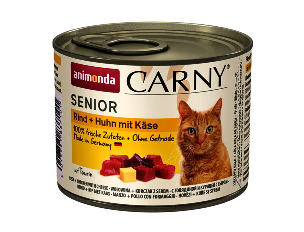 ANIMONDA Carny Senior wołowina, kurczak z serem - mokra karma dla kota - 200g - zdjęcie 1