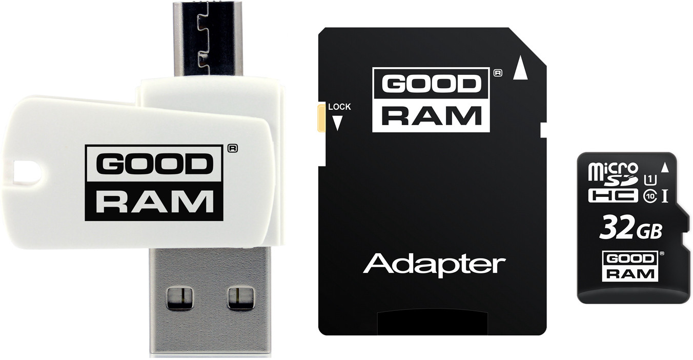 GOODRAM ALL IN ONE microSDHC 32GB Class 10+Czyt.kar - zdjęcie 1