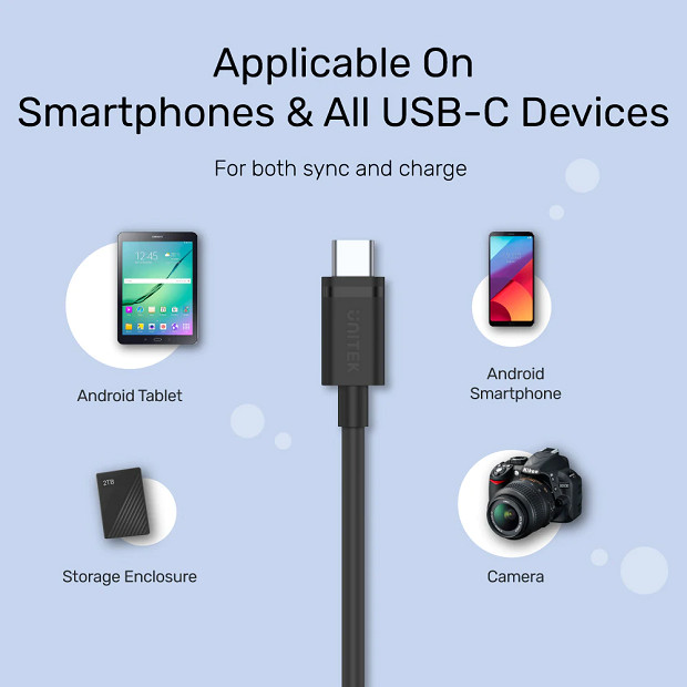 UNITEK KABEL USB TYP-C USB 3.1 - USB A, Y-C474BK+ - zdjęcie 2